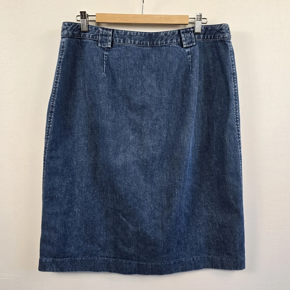 Vintage Gap Jeans Denim Skirt Size 16 - Picture 5 of 9